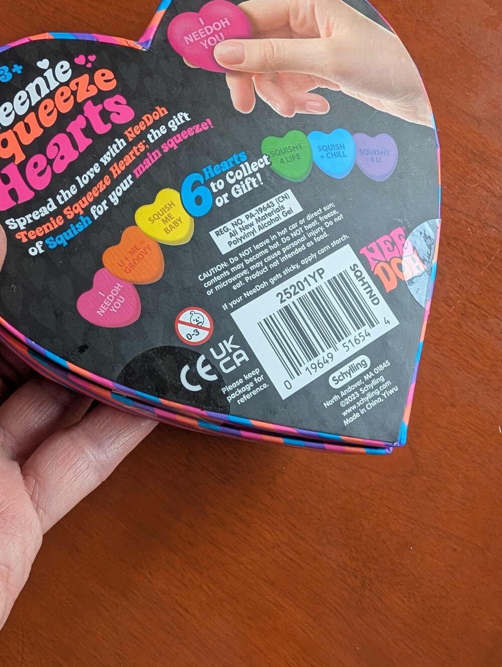 2 PACK Schylling NeeDoh Teenie Squeeze Hearts Squishy Novelty Toy Valentine's ♥️ - Picture 8 of 8